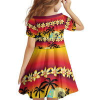 Tropical Islands Sunset Hawaii Family Matching Puletasi and Hawaiian Shirt Go Surfing With Hula Girl - Summer Vibes LT14 - Polynesian Pride
