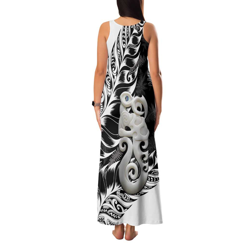 Aotearoa Manaia NZ Maori Silver Fern Family Matching Tank Maxi Dress and Hawaiian Shirt LT14 - Polynesian Pride