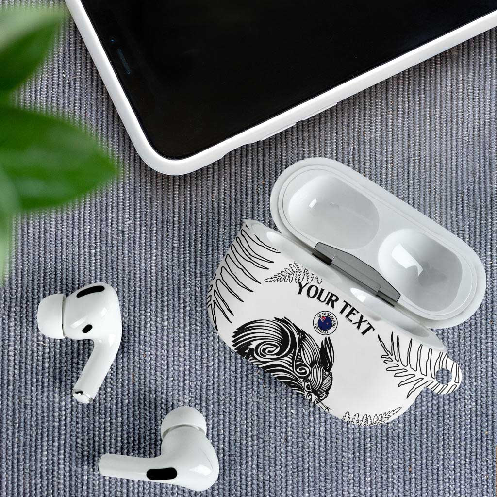 Custom New Zealand Kiwi Football AirPods Case Aotearoa Silver Fern LT14 - Polynesian Pride