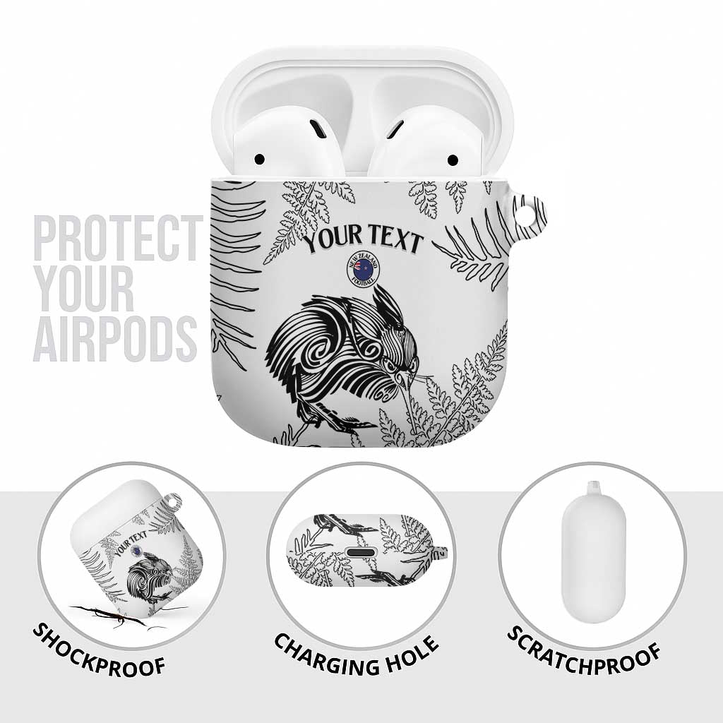 Custom New Zealand Kiwi Football AirPods Case Aotearoa Silver Fern LT14 - Polynesian Pride