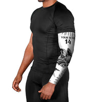 Custom New Zealand Kiwi Football Arm Sleeves Aotearoa Silver Fern LT14 - Polynesian Pride