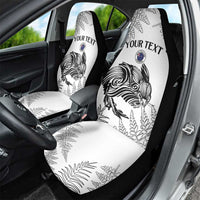 Custom New Zealand Kiwi Football Car Seat Cover Aotearoa Silver Fern LT14 - Polynesian Pride