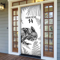 Custom New Zealand Kiwi Football Door Cover Aotearoa Silver Fern LT14 - Polynesian Pride