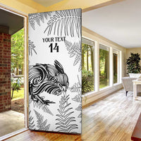 Custom New Zealand Kiwi Football Door Cover Aotearoa Silver Fern LT14 - Polynesian Pride