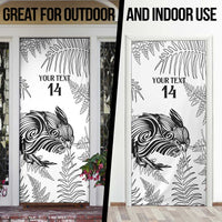 Custom New Zealand Kiwi Football Door Cover Aotearoa Silver Fern LT14 - Polynesian Pride