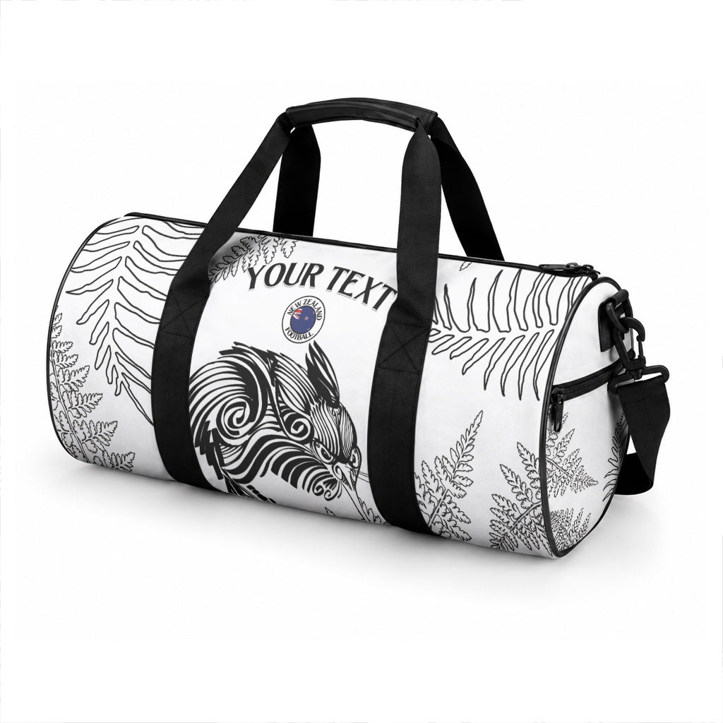 Custom New Zealand Kiwi Football Duffle Bag Aotearoa Silver Fern