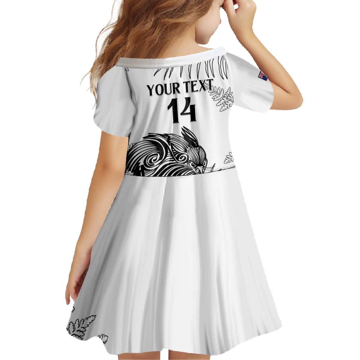 Custom New Zealand Kiwi Football Family Matching Off The Shoulder Long Sleeve Dress and Hawaiian Shirt Aotearoa Silver Fern LT14 - Polynesian Pride