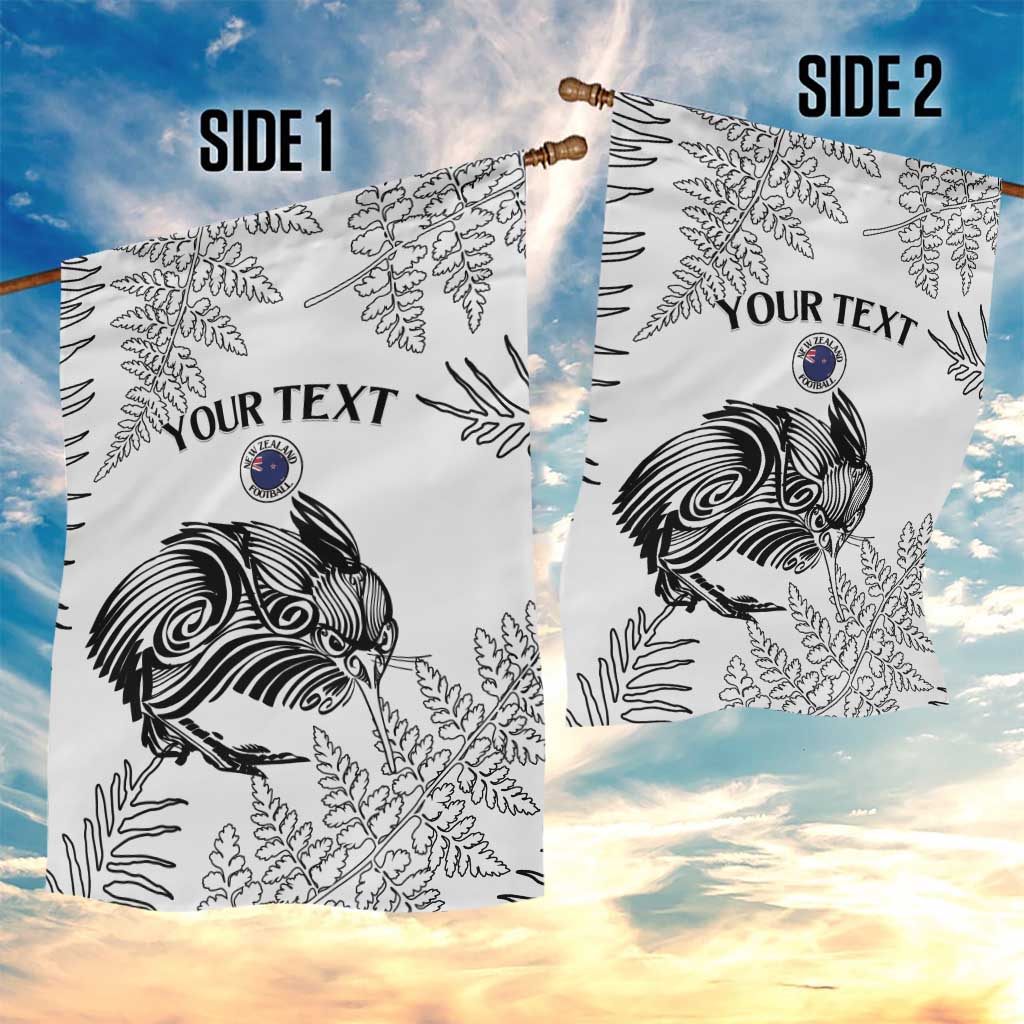 Custom New Zealand Kiwi Football Garden Flag Aotearoa Silver Fern LT14 - Polynesian Pride
