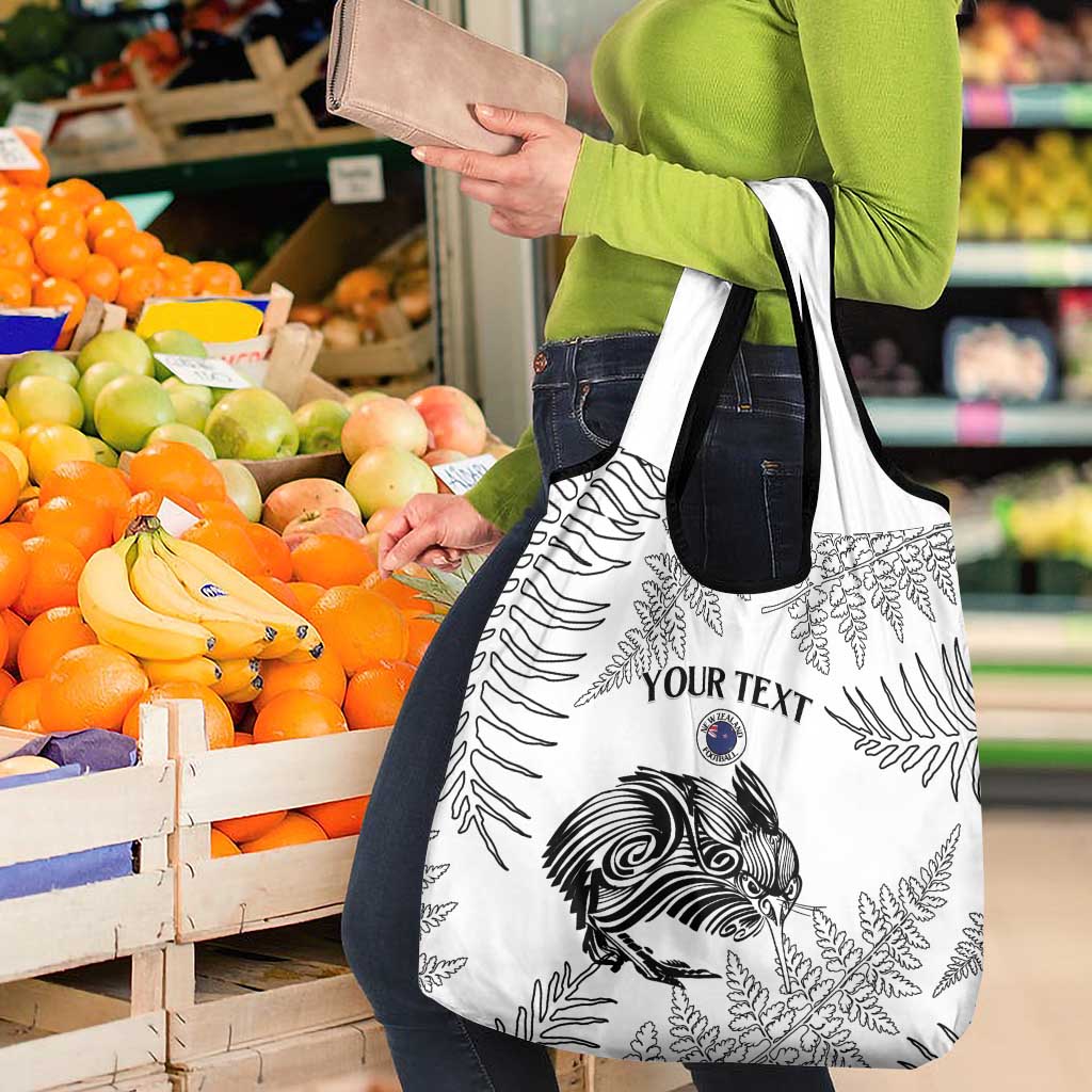 Custom New Zealand Kiwi Football Grocery Bag Aotearoa Silver Fern LT14 - Polynesian Pride