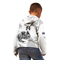 Custom New Zealand Kiwi Football Kid Hoodie Aotearoa Silver Fern LT14 - Polynesian Pride