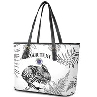 Custom New Zealand Kiwi Football Leather Tote Bag Aotearoa Silver Fern LT14 - Polynesian Pride