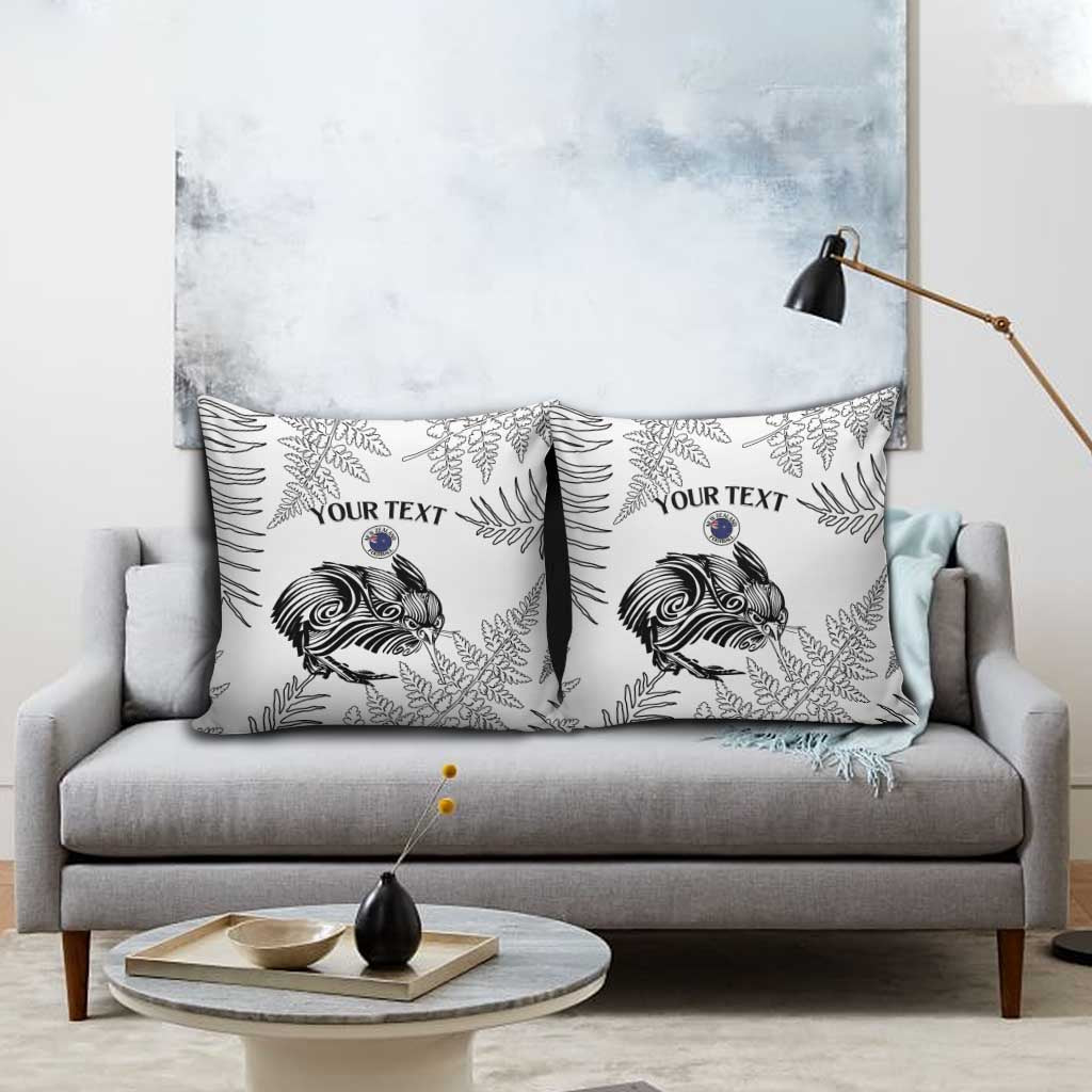 Custom New Zealand Kiwi Football Pillow Cover Aotearoa Silver Fern LT14 - Polynesian Pride