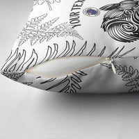 Custom New Zealand Kiwi Football Pillow Cover Aotearoa Silver Fern LT14 - Polynesian Pride