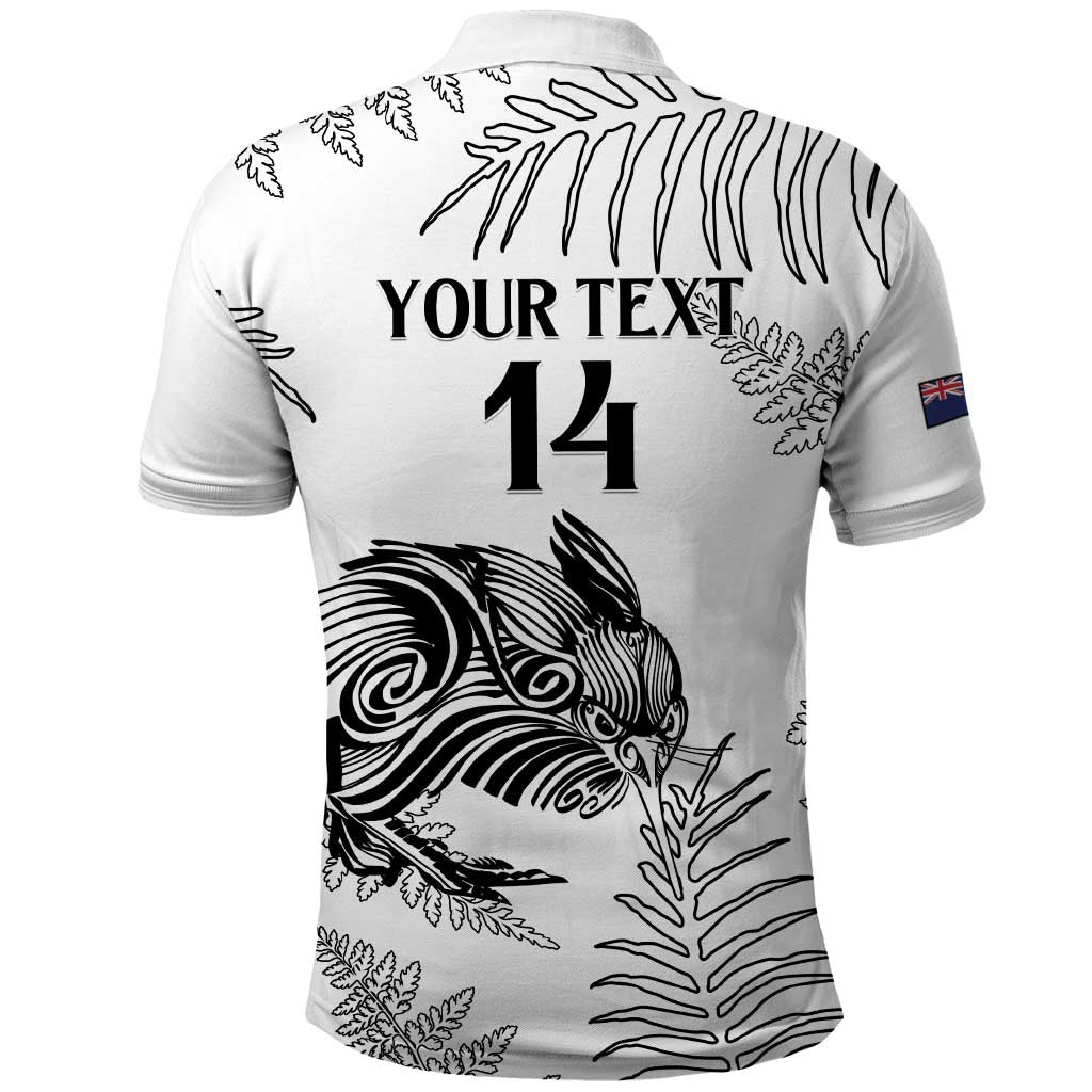 Custom New Zealand Kiwi Football Polo Shirt Aotearoa Silver Fern LT14 - Polynesian Pride