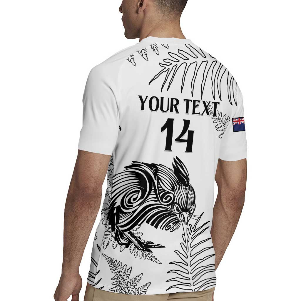 Custom New Zealand Kiwi Football Rugby Jersey Aotearoa Silver Fern LT14 - Polynesian Pride