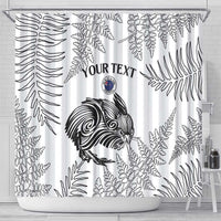 Custom New Zealand Kiwi Football Shower Curtain Aotearoa Silver Fern LT14 - Polynesian Pride