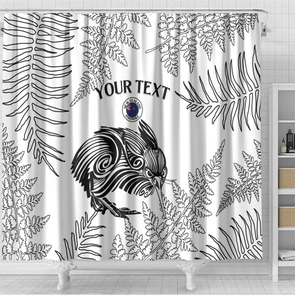 Custom New Zealand Kiwi Football Shower Curtain Aotearoa Silver Fern LT14 - Polynesian Pride