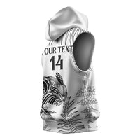 Custom New Zealand Kiwi Football Sleeveless Hoodie Aotearoa Silver Fern LT14 - Polynesian Pride