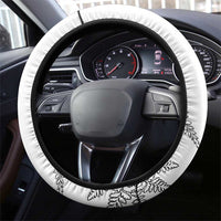 New Zealand Kiwi Football Steering Wheel Cover Aotearoa Silver Fern LT14 - Polynesian Pride