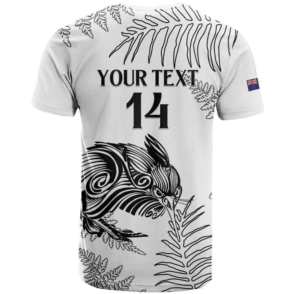 Custom New Zealand Kiwi Football T Shirt Aotearoa Silver Fern LT14 - Polynesian Pride