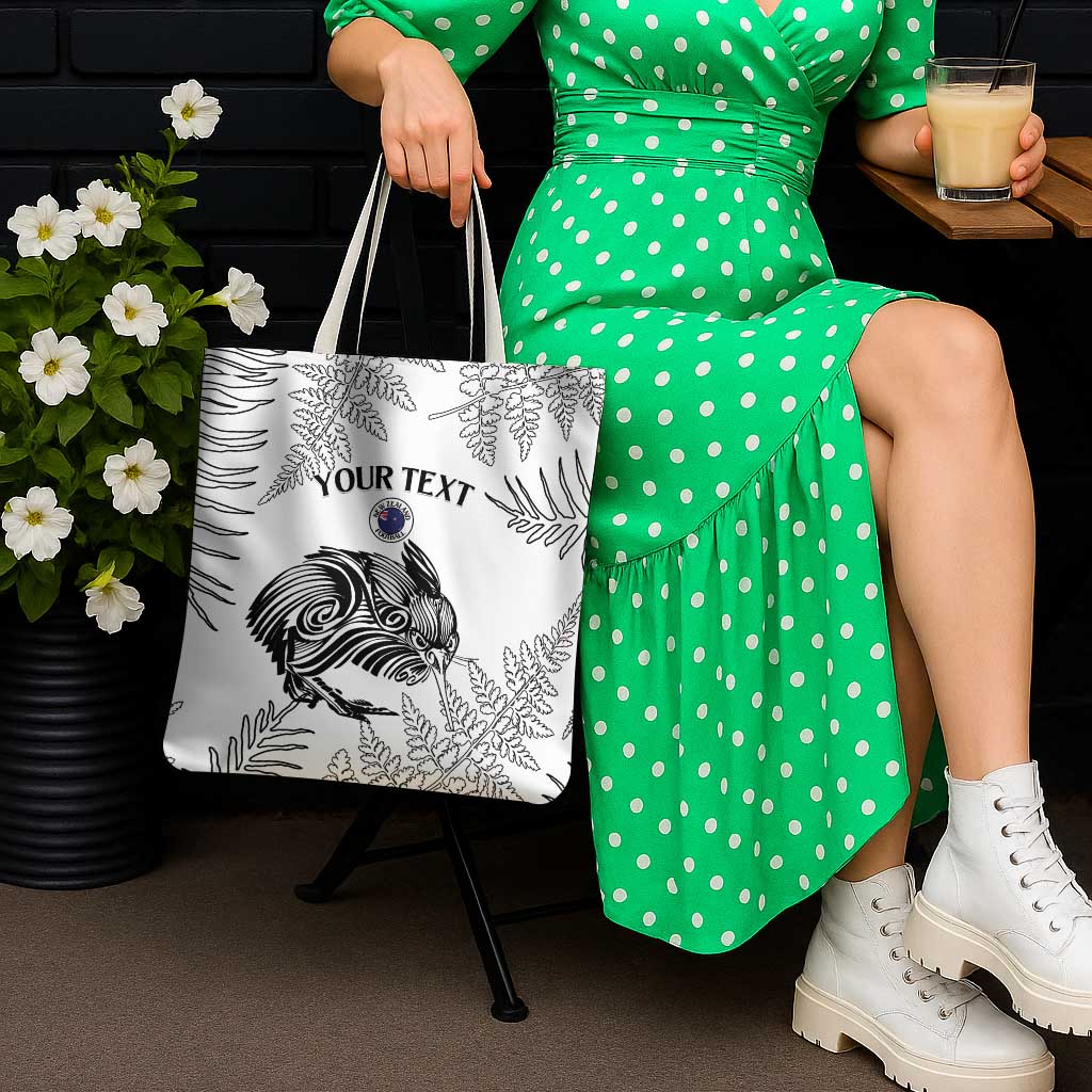 Custom New Zealand Kiwi Football Tote Bag Aotearoa Silver Fern LT14 - Polynesian Pride
