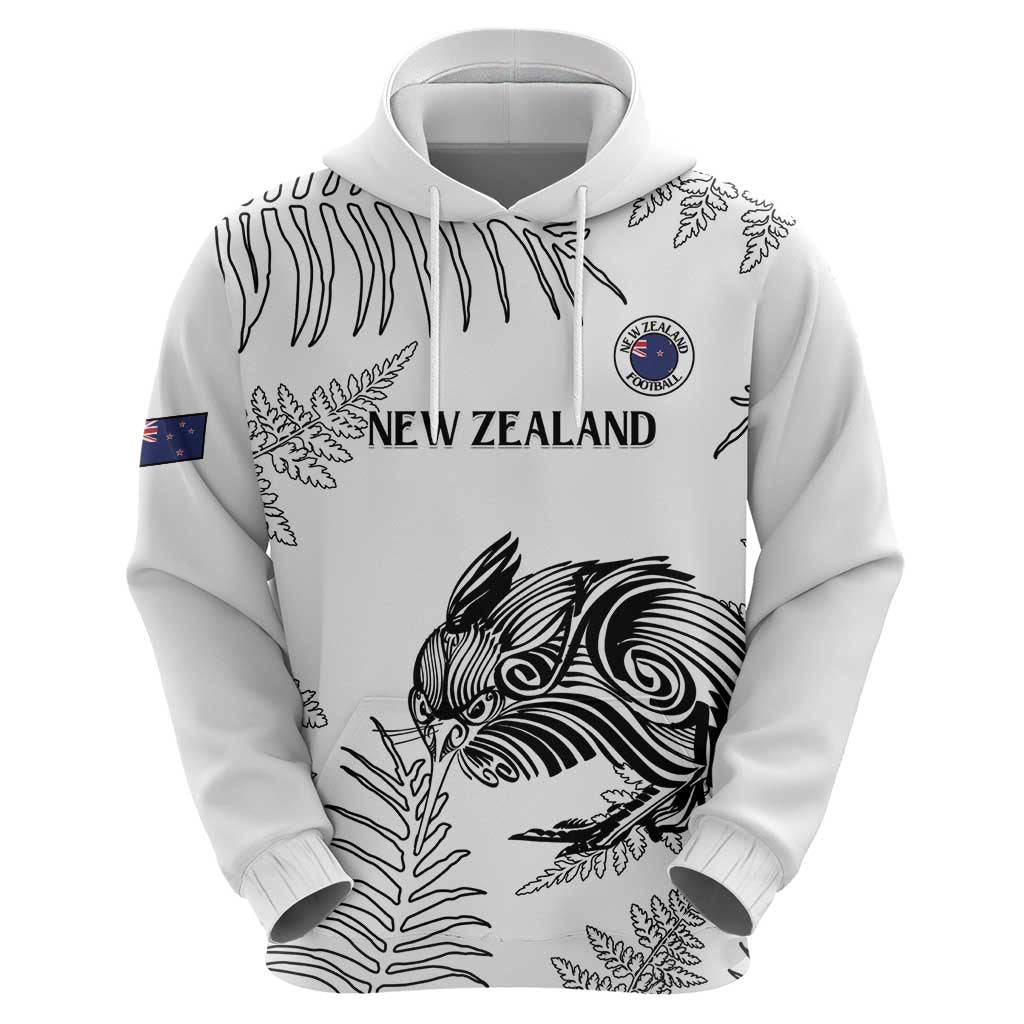 Custom New Zealand Kiwi Football Zip Hoodie Aotearoa Silver Fern LT14 - Polynesian Pride