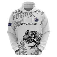 Custom New Zealand Kiwi Football Zip Hoodie Aotearoa Silver Fern LT14 - Polynesian Pride
