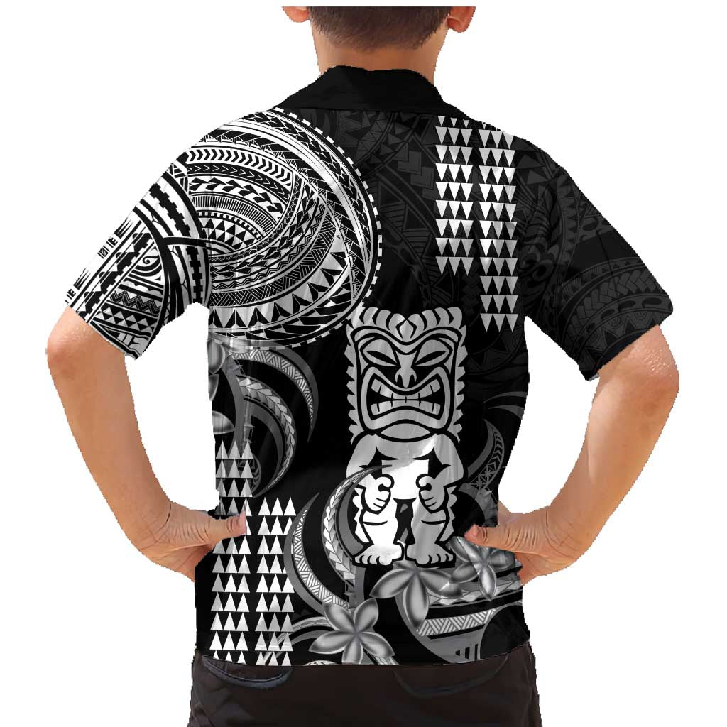 Hawaii Ku God Family Matching Mermaid Dress and Hawaiian Shirt Kakau Mix Polynesian Tattoo LT14 - Polynesian Pride