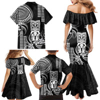 Hawaii Ku God Family Matching Mermaid Dress and Hawaiian Shirt Kakau Mix Polynesian Tattoo LT14 - Polynesian Pride