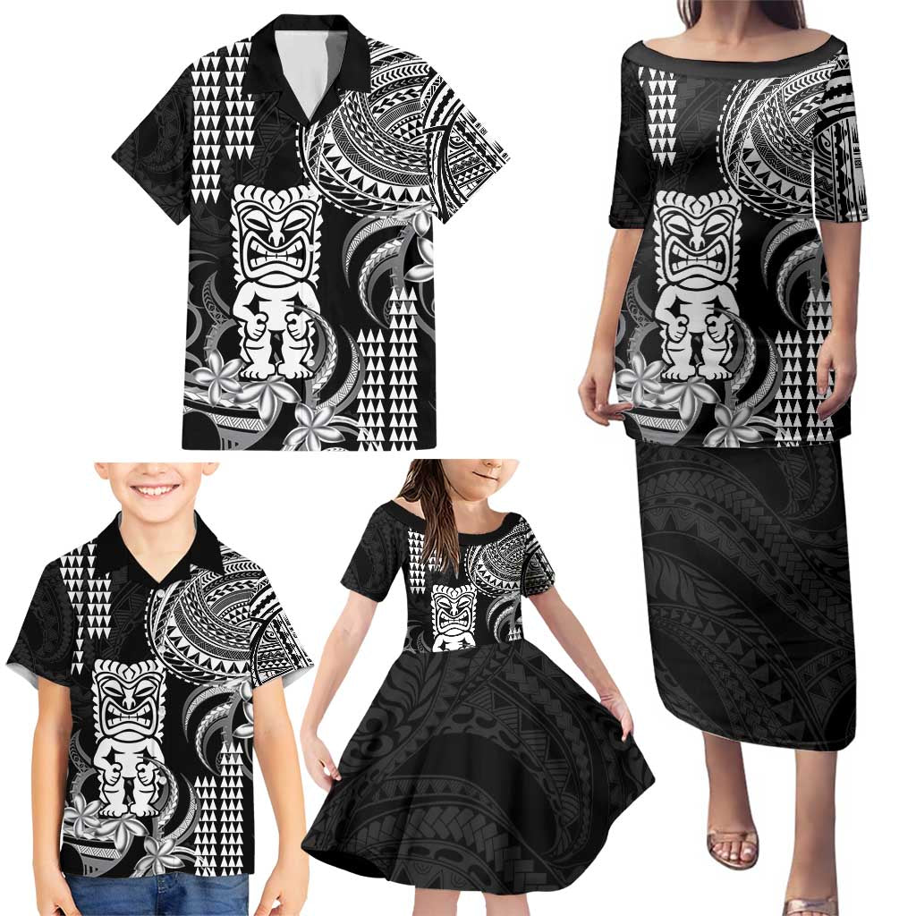 Hawaii Ku God Family Matching Puletasi and Hawaiian Shirt Kakau Mix Polynesian Tattoo LT14 - Polynesian Pride