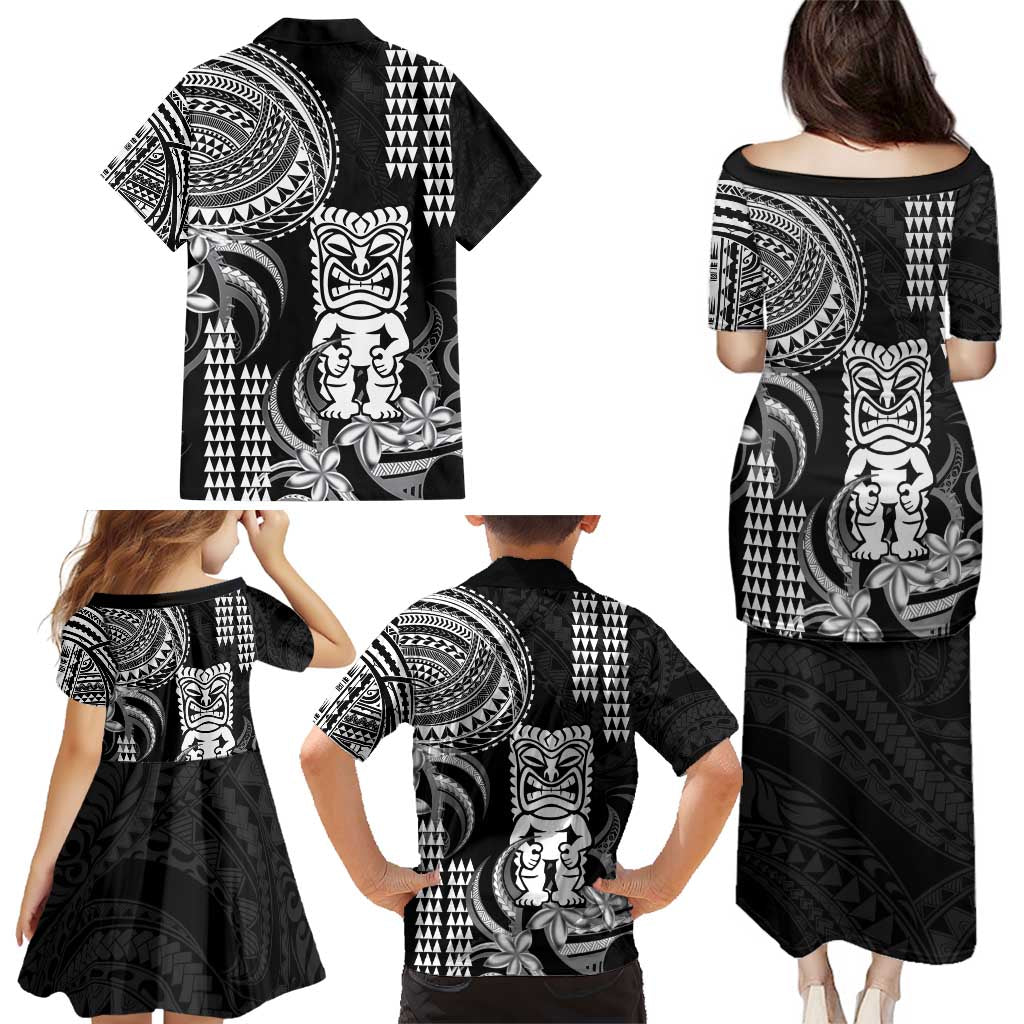 Hawaii Ku God Family Matching Puletasi and Hawaiian Shirt Kakau Mix Polynesian Tattoo LT14 - Polynesian Pride
