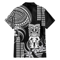 Hawaii Ku God Family Matching Short Sleeve Bodycon Dress and Hawaiian Shirt Kakau Mix Polynesian Tattoo LT14 - Polynesian Pride