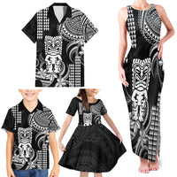 Hawaii Ku God Family Matching Tank Maxi Dress and Hawaiian Shirt Kakau Mix Polynesian Tattoo LT14 - Polynesian Pride