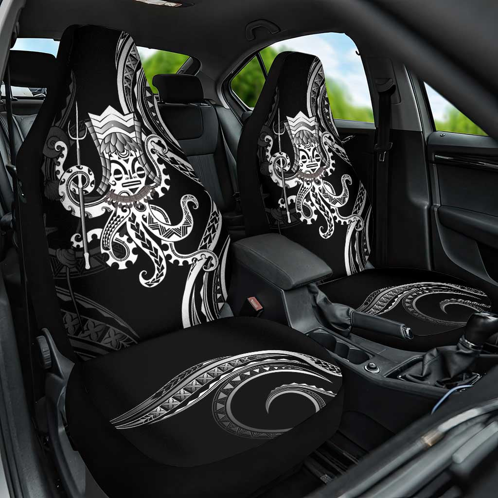Black Hawaii Kanaloa God Car Seat Cover Hawaiian Octopus LT14 One Size Black - Polynesian Pride