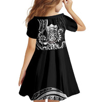 Black Hawaii Kanaloa God Family Matching Tank Maxi Dress and Hawaiian Shirt Hawaiian Octopus LT14 - Polynesian Pride