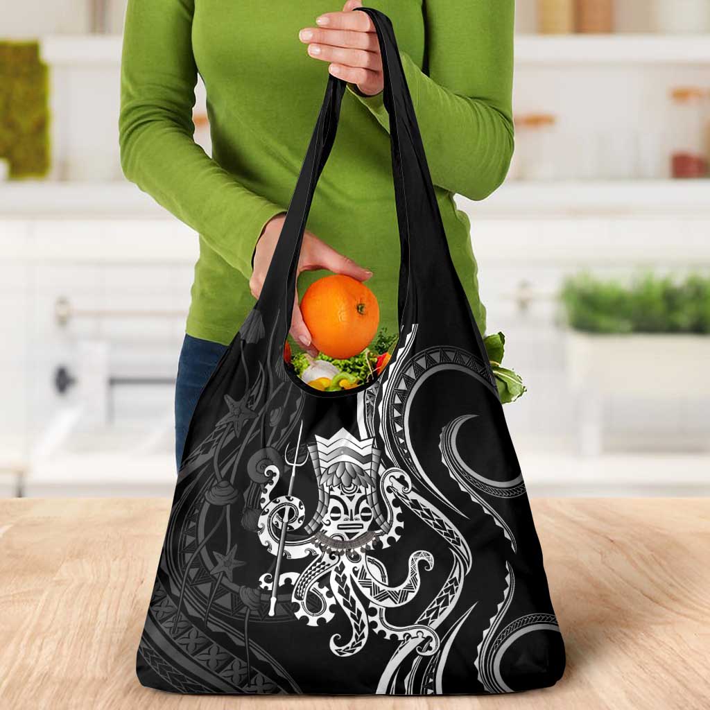Black Hawaii Kanaloa God Grocery Bag Hawaiian Octopus LT14 - Polynesian Pride