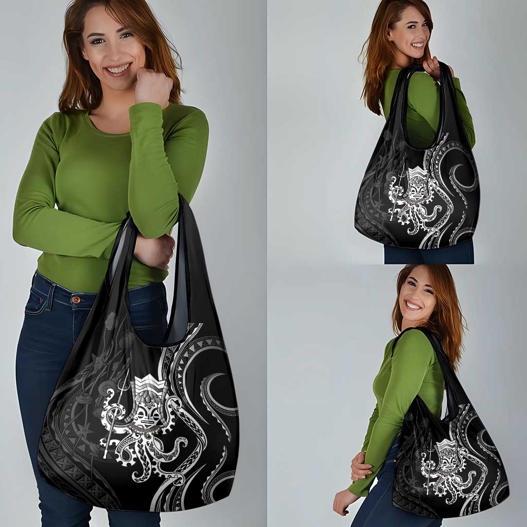 Black Hawaii Kanaloa God Grocery Bag Hawaiian Octopus LT14 - Polynesian Pride