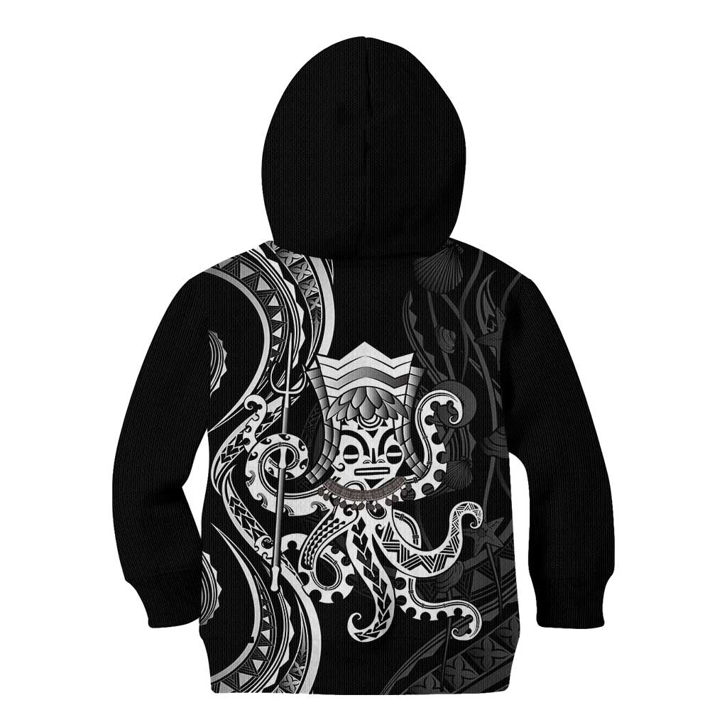 Black Hawaii Kanaloa God Kid Hoodie Hawaiian Octopus LT14 - Polynesian Pride