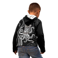Black Hawaii Kanaloa God Kid Hoodie Hawaiian Octopus LT14 - Polynesian Pride