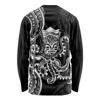 Black Hawaii Kanaloa God Long Sleeve Shirt Hawaiian Octopus