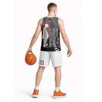 New Zealand ANZAC Day Basketball Jersey 25th April Silver Fern With Poppy LT14 - Polynesian Pride