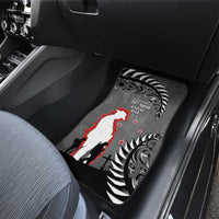 New Zealand ANZAC Day Car Mats 25th April Silver Fern With Poppy LT14 - Polynesian Pride