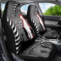 New Zealand ANZAC Day Car Seat Cover 25th April Silver Fern With Poppy LT14 - Polynesian Pride