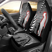 New Zealand ANZAC Day Car Seat Cover 25th April Silver Fern With Poppy LT14 - Polynesian Pride