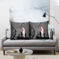 New Zealand ANZAC Day Pillow Cover 25th April Silver Fern With Poppy LT14 - Polynesian Pride