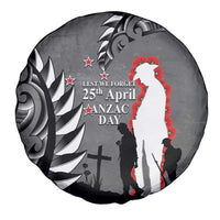 New Zealand ANZAC Day Spare Tire Cover 25th April Silver Fern With Poppy LT14 - Polynesian Pride