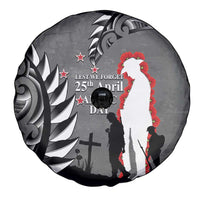 New Zealand ANZAC Day Spare Tire Cover 25th April Silver Fern With Poppy LT14 - Polynesian Pride