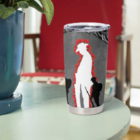 New Zealand ANZAC Day Tumbler Cup 25th April Silver Fern With Poppy LT14 - Polynesian Pride