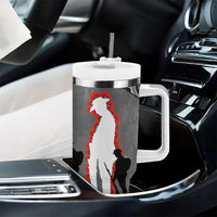 New Zealand ANZAC Day Tumbler With Handle 25th April Silver Fern With Poppy LT14 - Polynesian Pride
