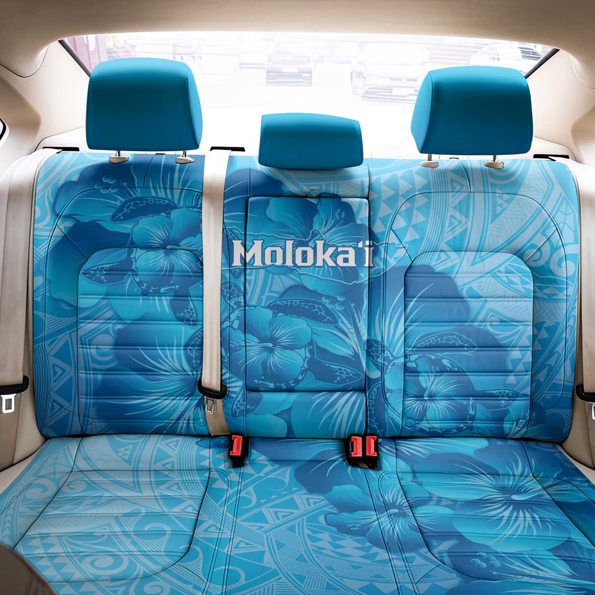 Aloha Hawaii Molokai Island Back Car Seat Cover Hibiscus Tribal Honu Hawaiian Tattoo LT14 - Polynesian Pride